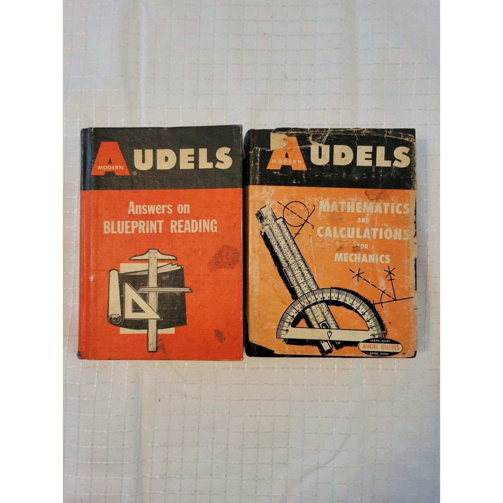 Vintage Audels Guides Blueprint Reading & Mathematics for Mechanics 1966 1971